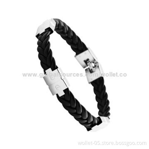 Charming Black Cord Bracelet, Decorated with Screw, ODM and OEM Designs Accepted